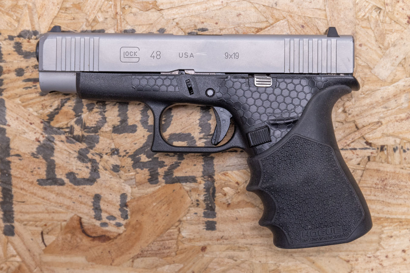 GLOCK 48 9mm Police Trade-In Pistol w/Hogue Grips (Mag Not Included)