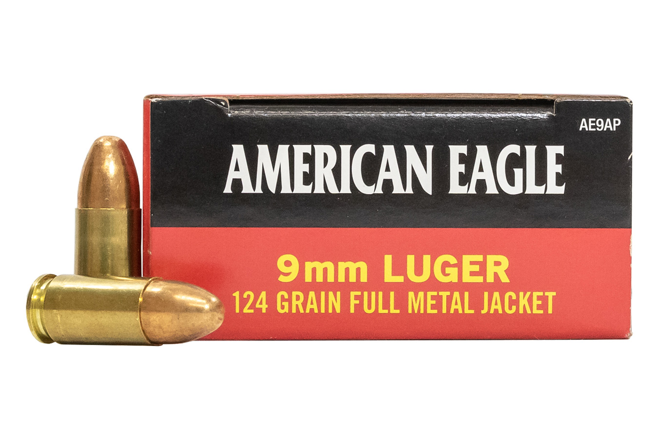 FEDERAL AMMUNITION 9mm 124 gr FMJ American Eagle Police Trade Ammo 50/Box