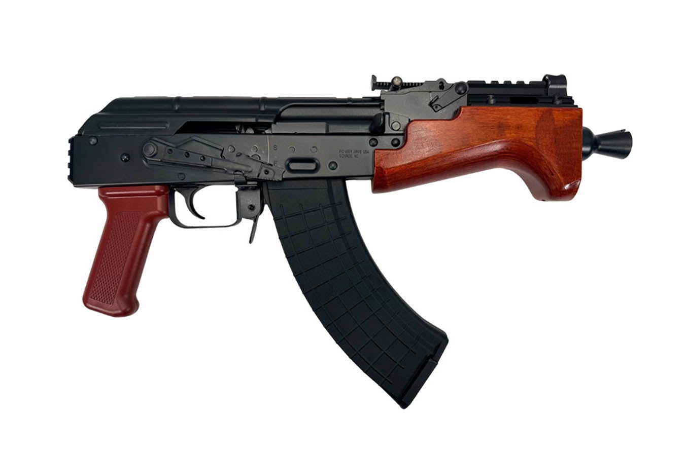 PIONEER ARMS Micro Hellpup 7.62x39mm Semi-Auto Pistol with Polish Red Furniture