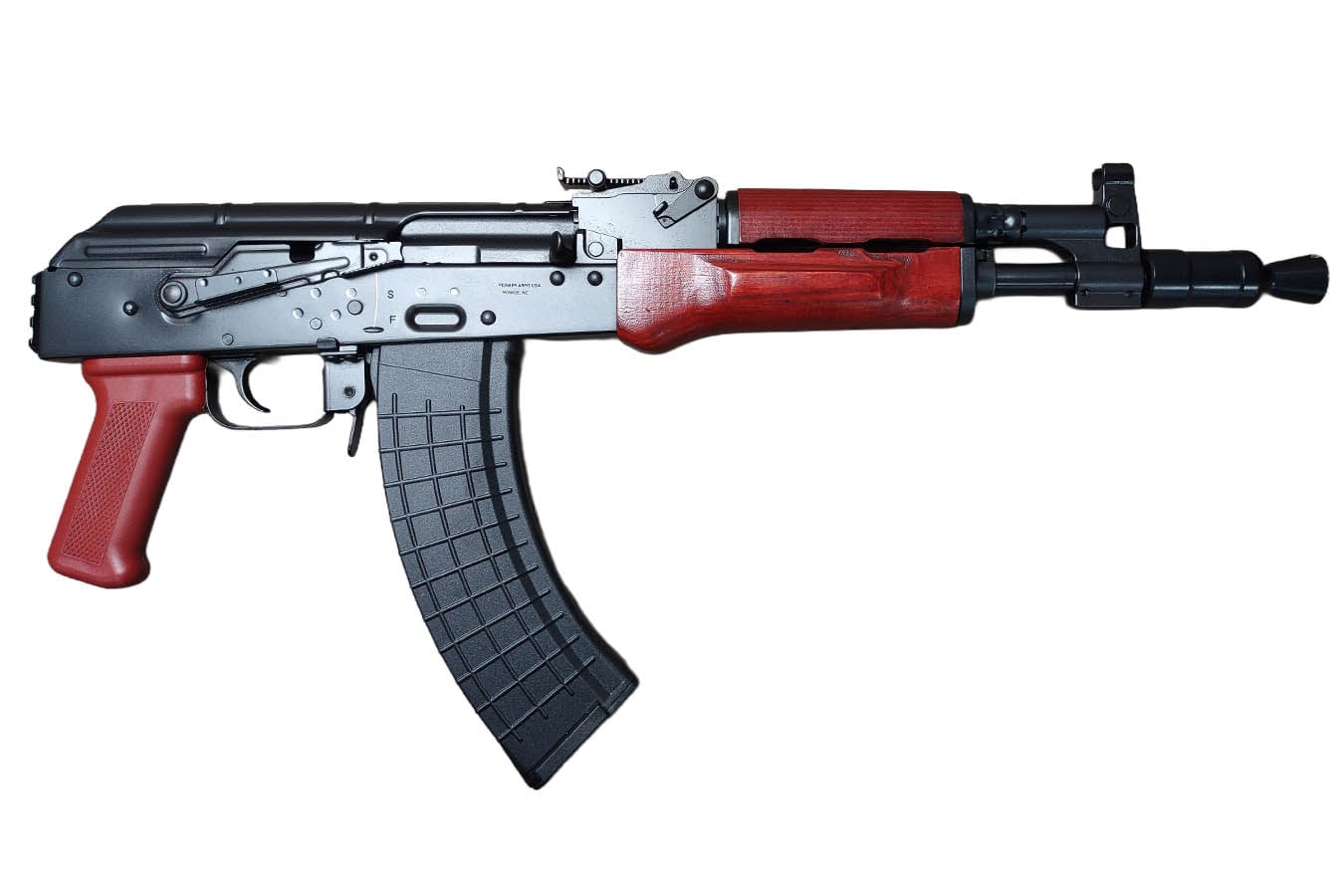 Pioneer Arms Hellpup PRO 7.62x39mm Semi-Auto AK Pistol with Polish Red Furniture