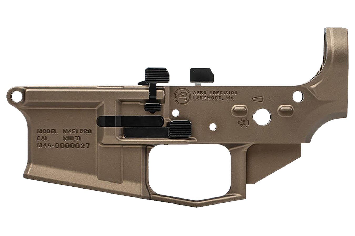 AERO PRECISION INC M4E1 PRO Lower Receiver with Kodiak Brown Anodized Finish
