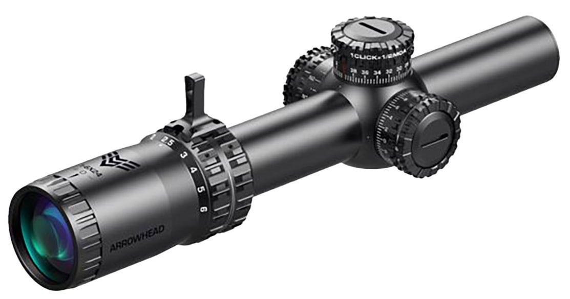 SWAMPFOX OPTICS Arrowhead Black 1-8x24mm 30mm Tube Guerrilla Dot BDC Reticle