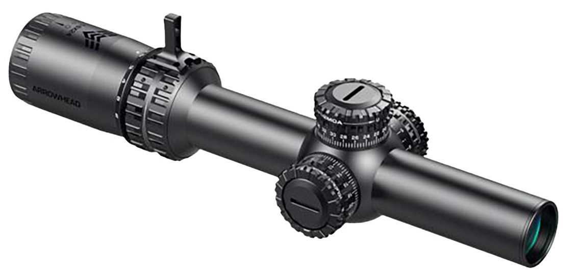 SWAMPFOX OPTICS Arrowhead LPVO 1-8x24mm SFP Ill Guerrilla Dot MOA-Red Black