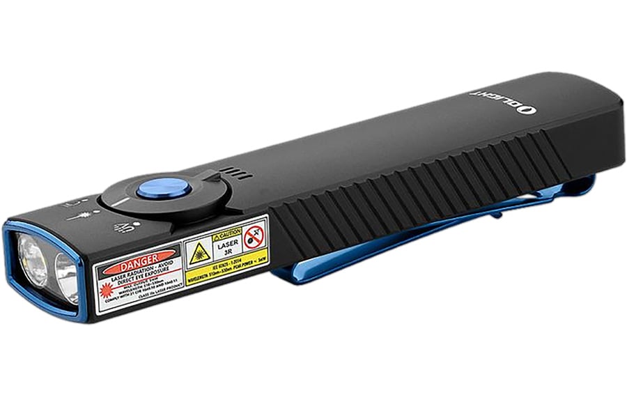 OLIGHT Arkfeld Pro Black 1/15/100/420/1,300 Lumens White LED Green Laser UV Light