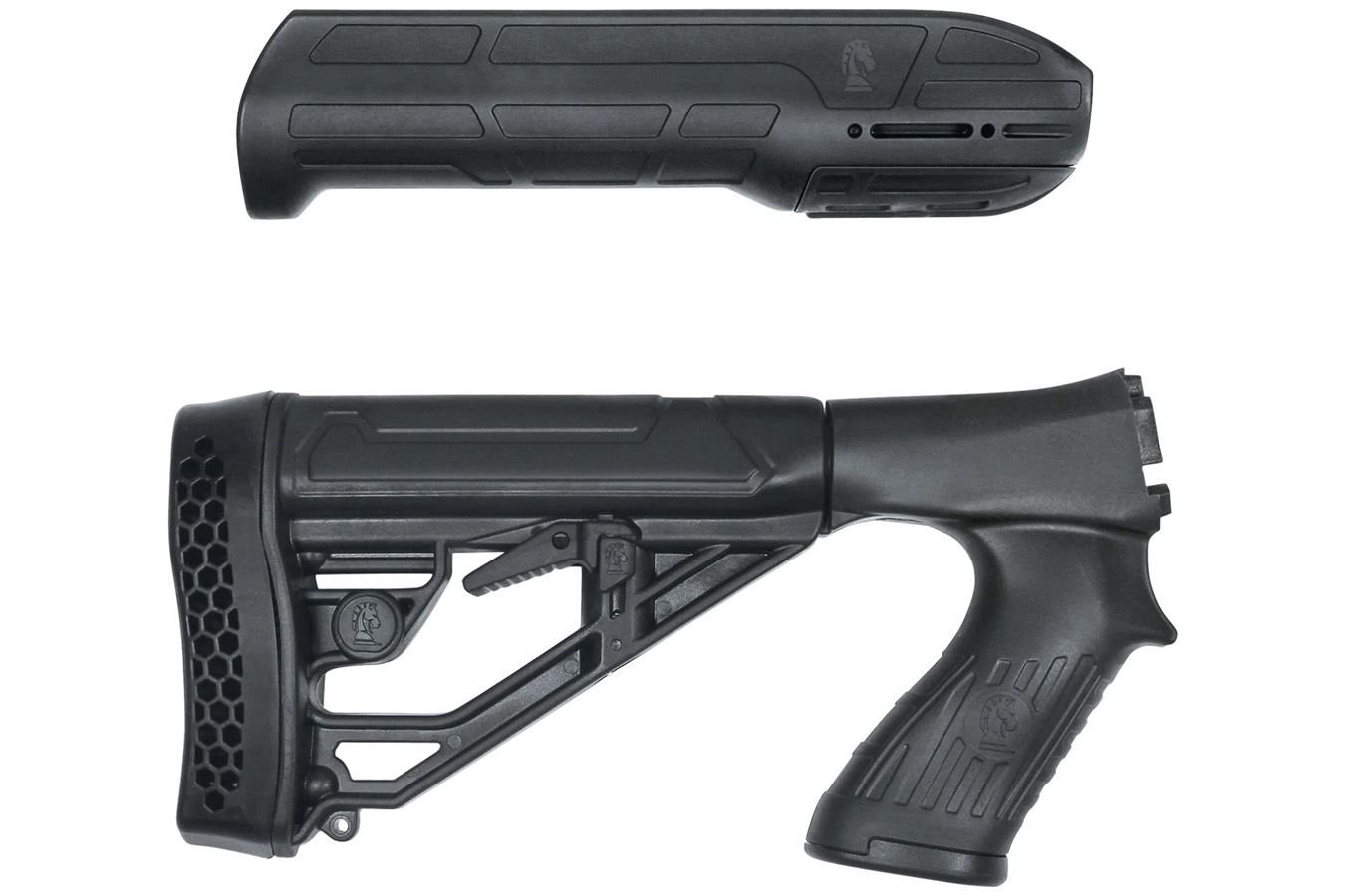 Adaptive Tactical EX Shotgun Forend For Remington 870 12ga – With Picatinny Rail, USA Made (AT-02000-F-B)