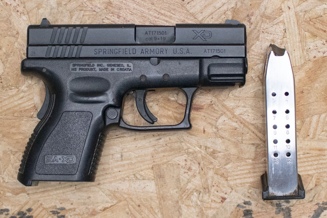 SPRINGFIELD XD-9 Sub-Compact 9mm Police Trade-In Pistol
