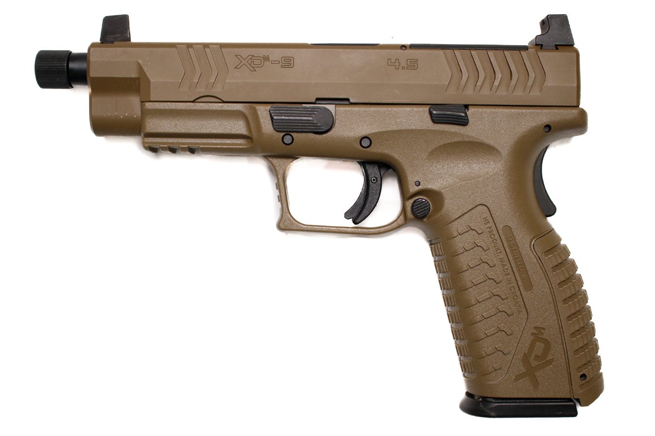 SPRINGFIELD XDM-9 9mm Police Trade-In Pistol with FDE Finish and Threaded Barrel
