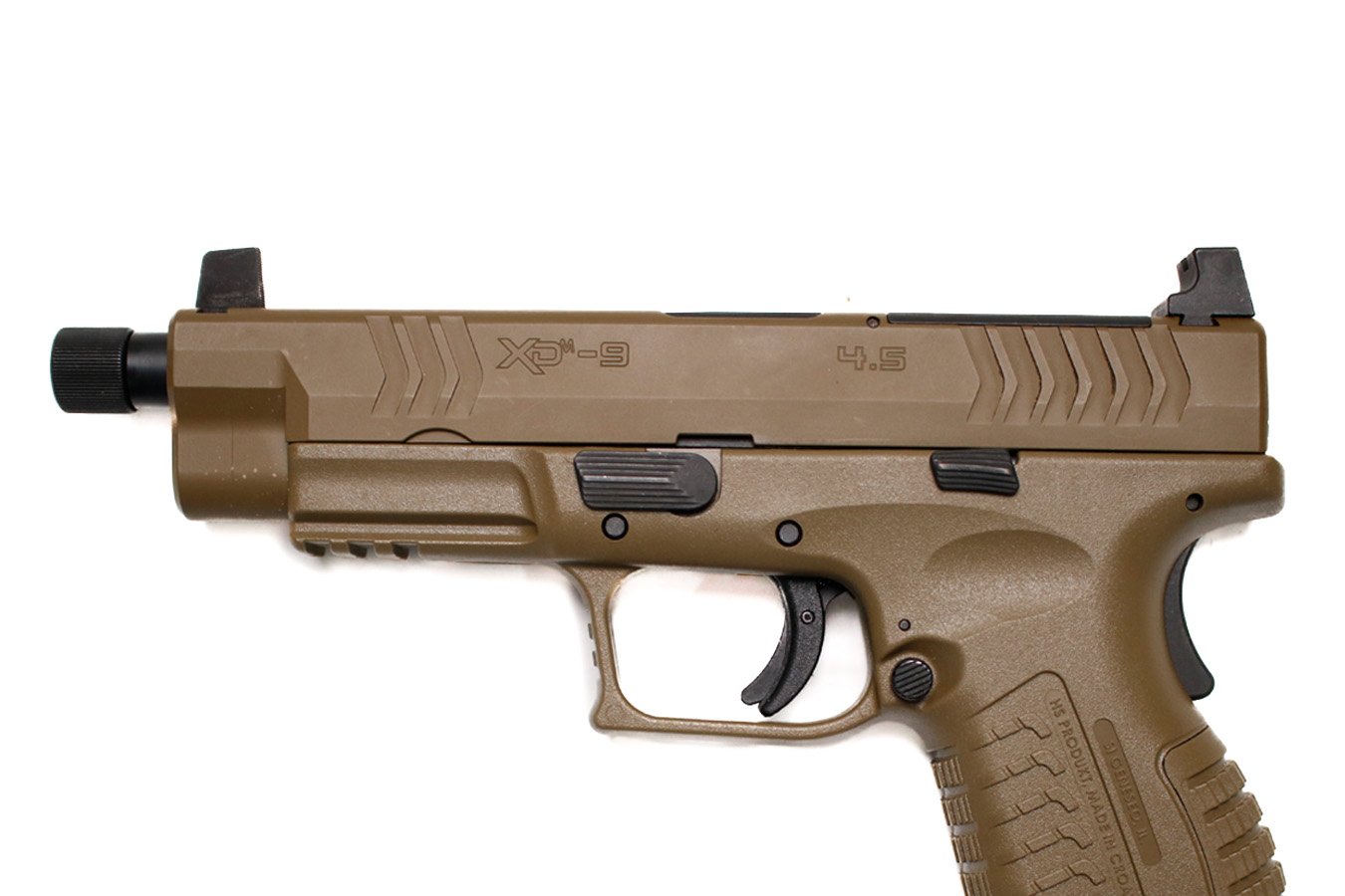 SPRINGFIELD XDM-9 9mm Police Trade-In Pistol with FDE Finish and Threaded Barrel