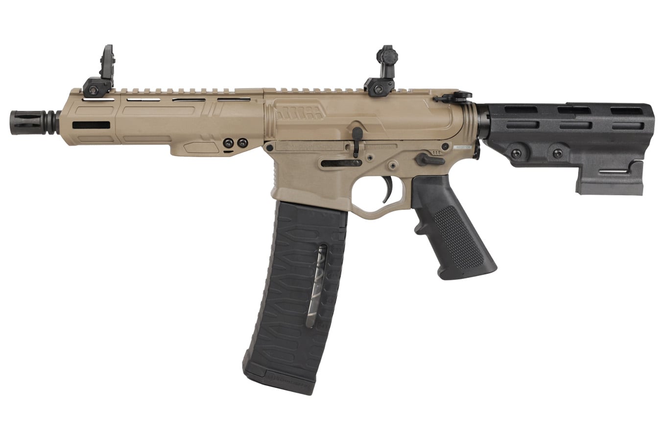 AMERICAN TACTICAL Alpha Maxx 5.56mm Pistol with FDE Finish and 60 Round Magazine