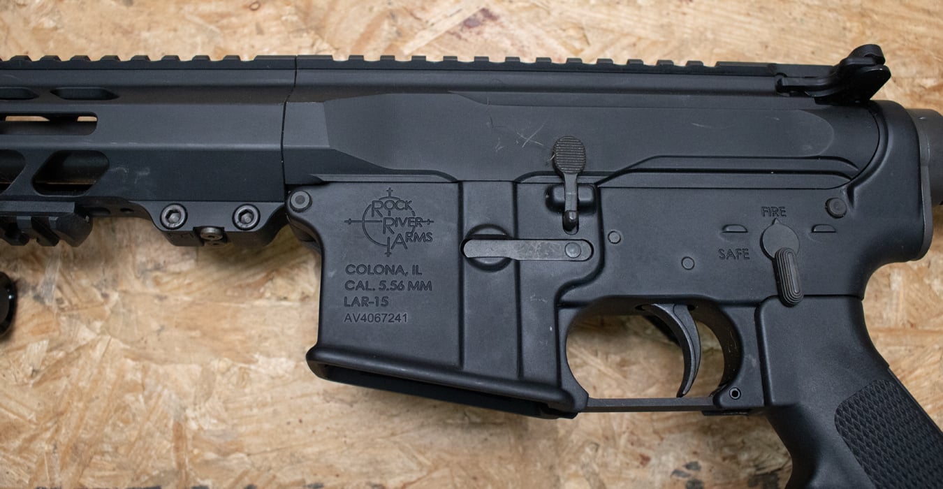 ROCK RIVER ARMS LAR-15 5.56mm Police Trade-In Rifle Light, Laser, and Foregrip/Bipod (Magazine Not Included)