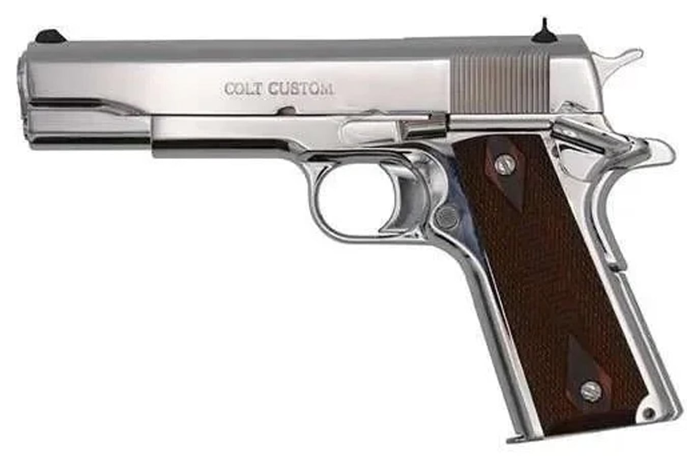 COLT 1911 Custom Government 38 Super Full Size Pistol with Polished Stainless Finish (Blemished)