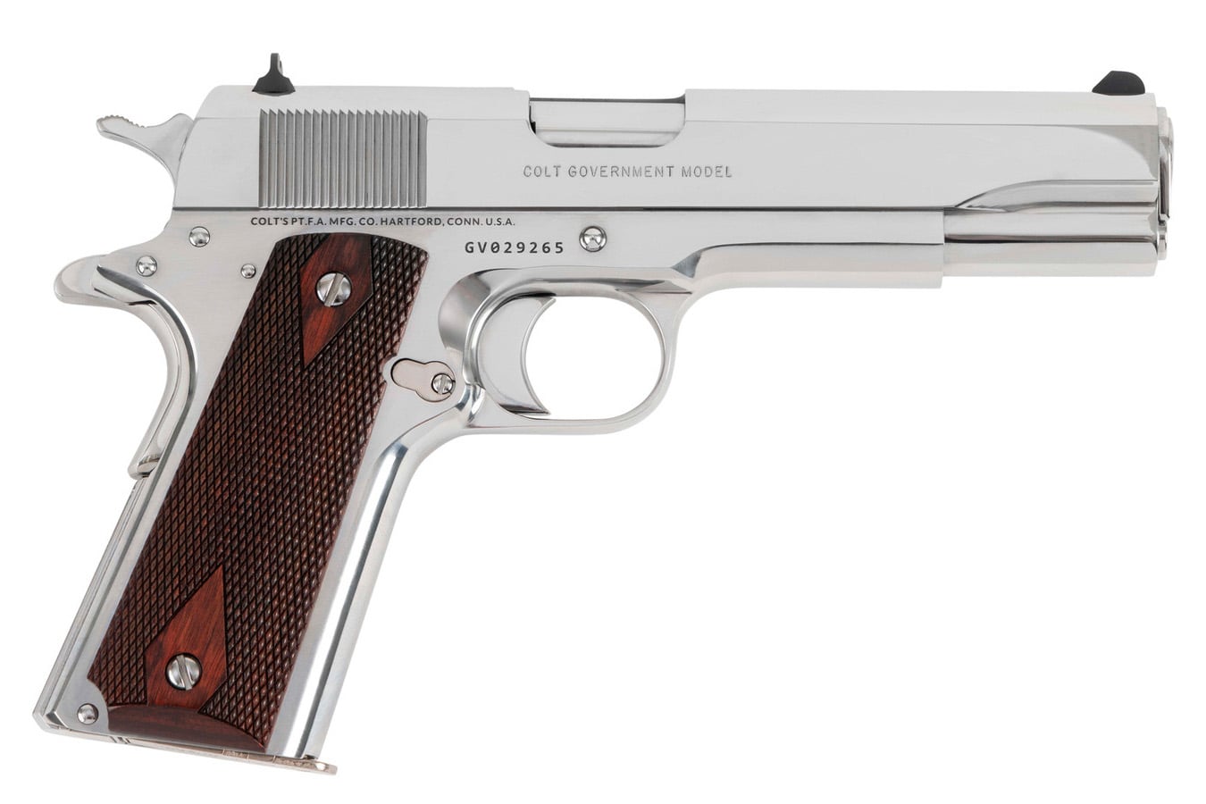 COLT 1911 Classic Government 38 Super Semi-Auto Pistol with Bright Stainless Finish (Blemished) 