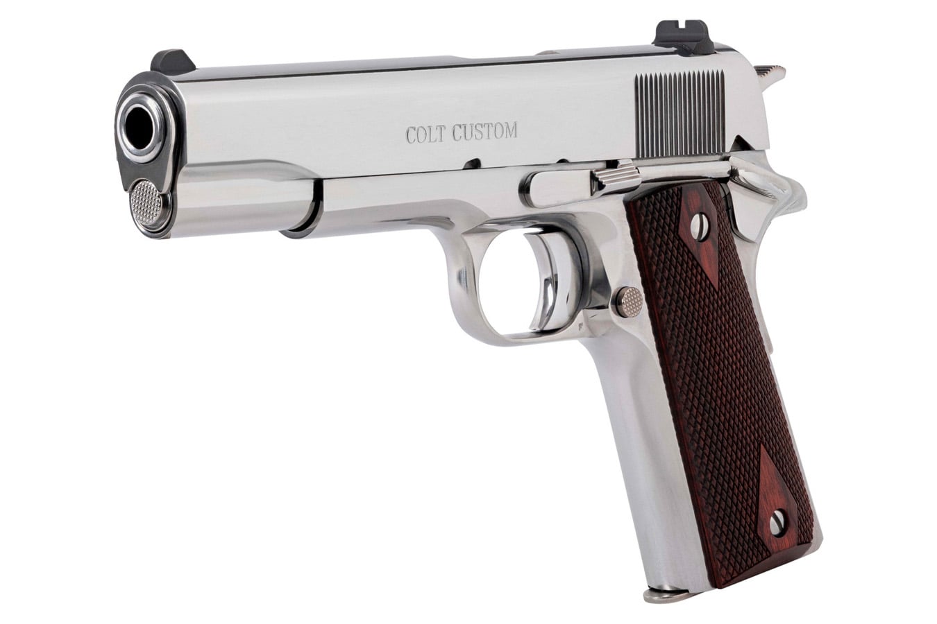 COLT 1911 Classic Government 38 Super Semi-Auto Pistol with Bright Stainless Finish (Blemished) 