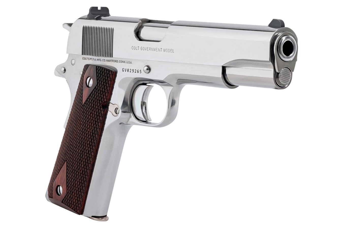 COLT 1911 Classic Government 38 Super Semi-Auto Pistol with Bright Stainless Finish (Blemished) 