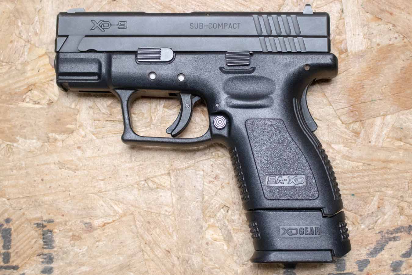 SPRINGFIELD XD-9 Sub-Compact 9mm Police Trade-In Pistol with Extended Magazine