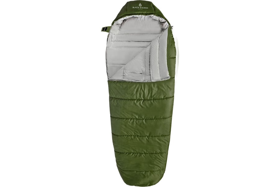 Black Sierra Equipment Mummy Sleeping Bag 25 Degrees Chive