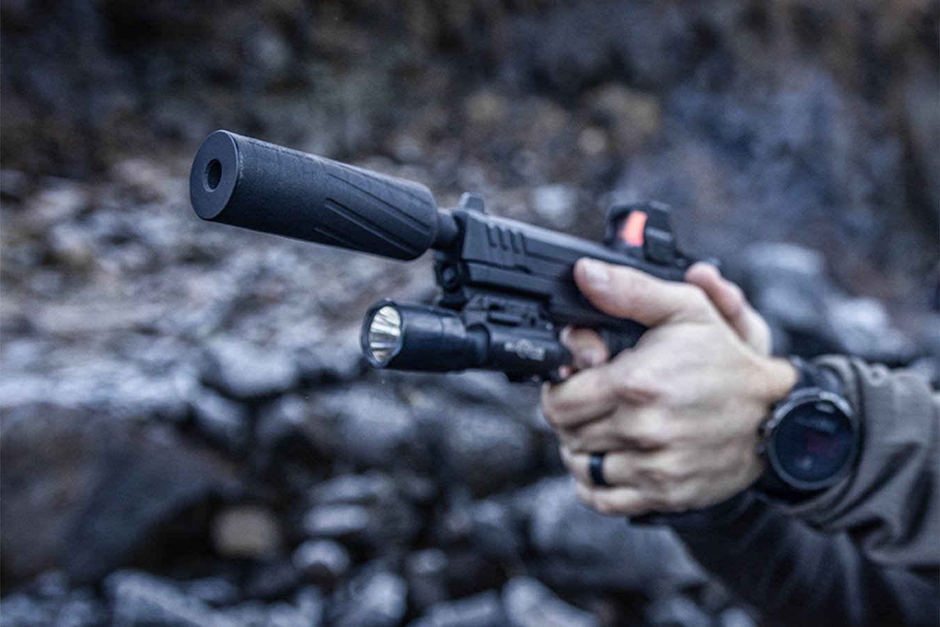 BANISH 9K 9mm 3D Printed Direct Thread Titanium Suppressor