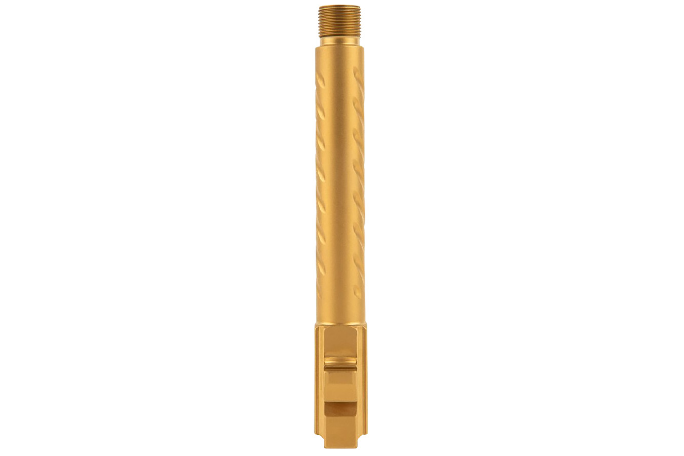 BALLISTIC ADVANTAGE LLC Premium Series Threaded/Spiral Fluted, 9mm Luger, Gold PVD, Fits Glock 17 Gen 5