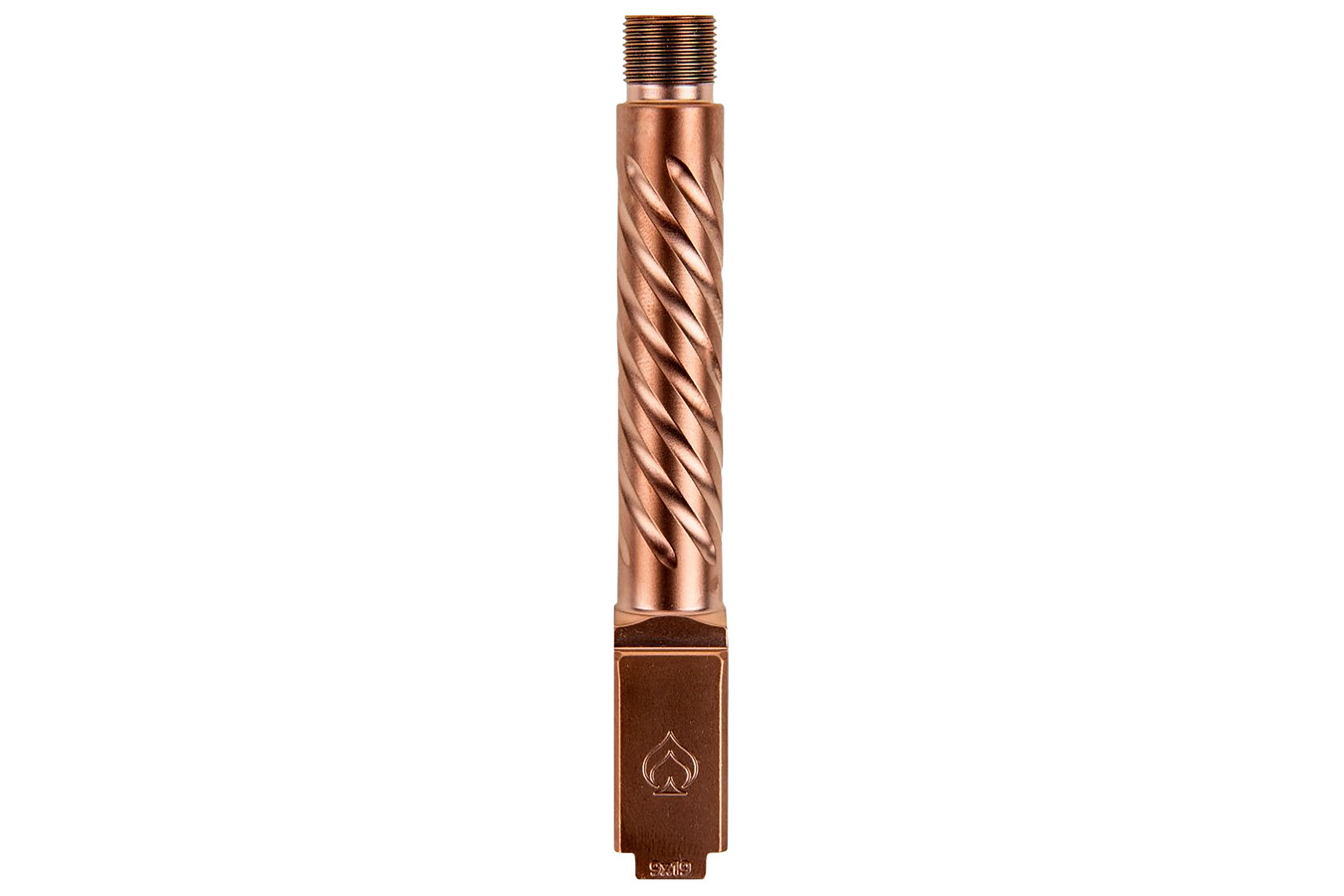 BALLISTIC ADVANTAGE LLC Premium Series Threaded/Spiral Fluted, 9mm Luger, Copper PVD, Fits Glock 19 Gen 3-5