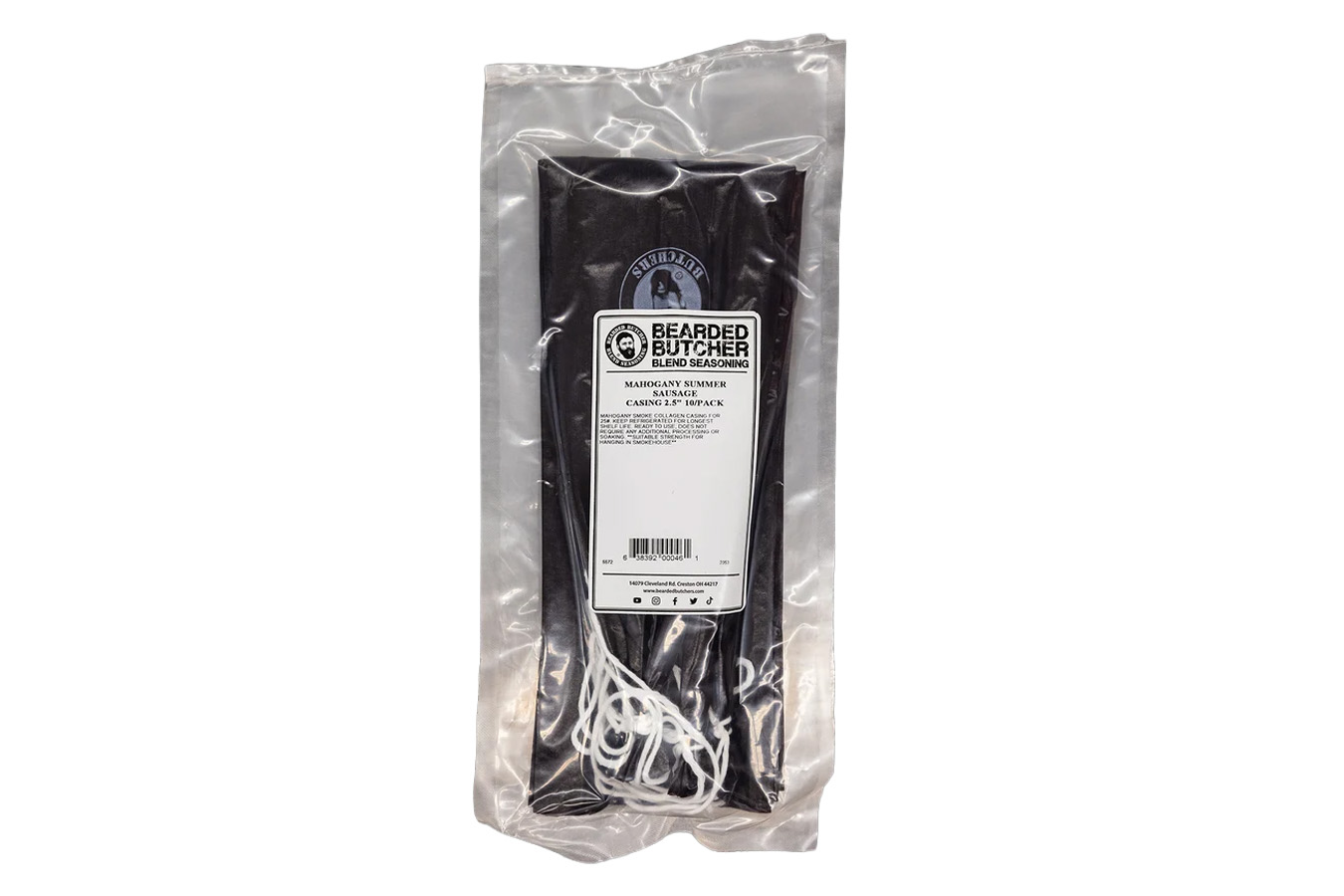 Bearded Butcher 2.5 inch x 20 inch Casing for Mahogany Summer Sausage - 10 Pack