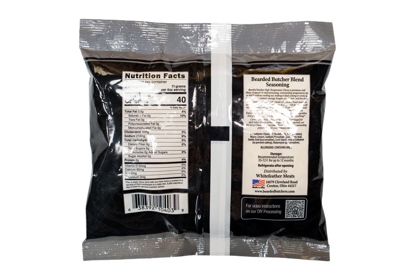 BEARDED BUTCHER High Temperature Diced Mozzarella Cheese 1lb