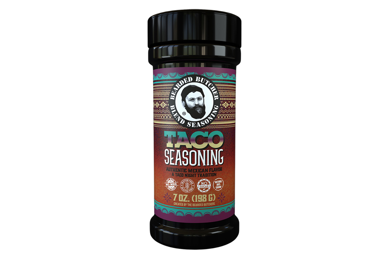 Bearded Butcher Taco Seasoning 7oz Shaker
