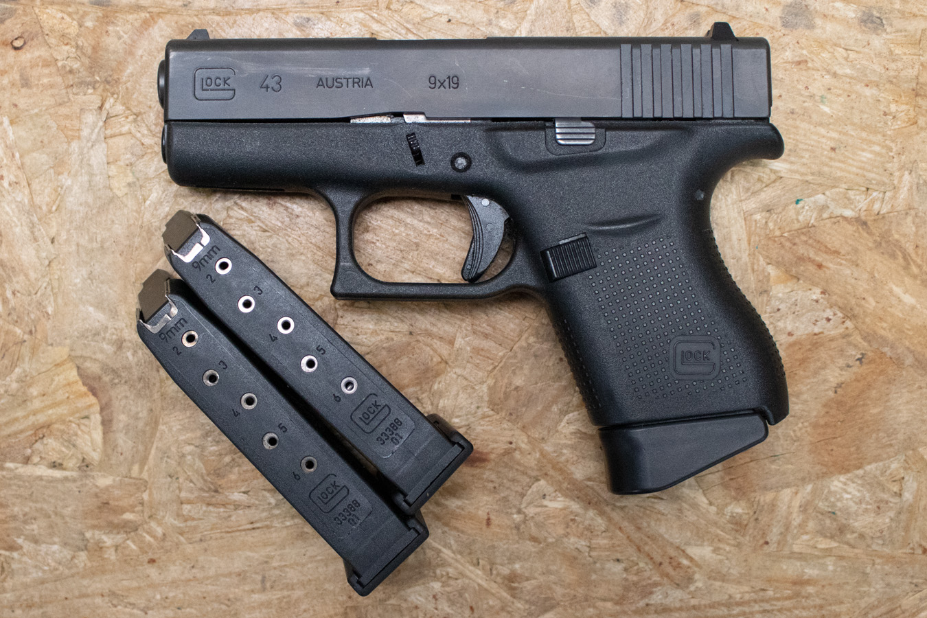 GLOCK 43 9mm Police Trade-In Pistol with Three Magazines