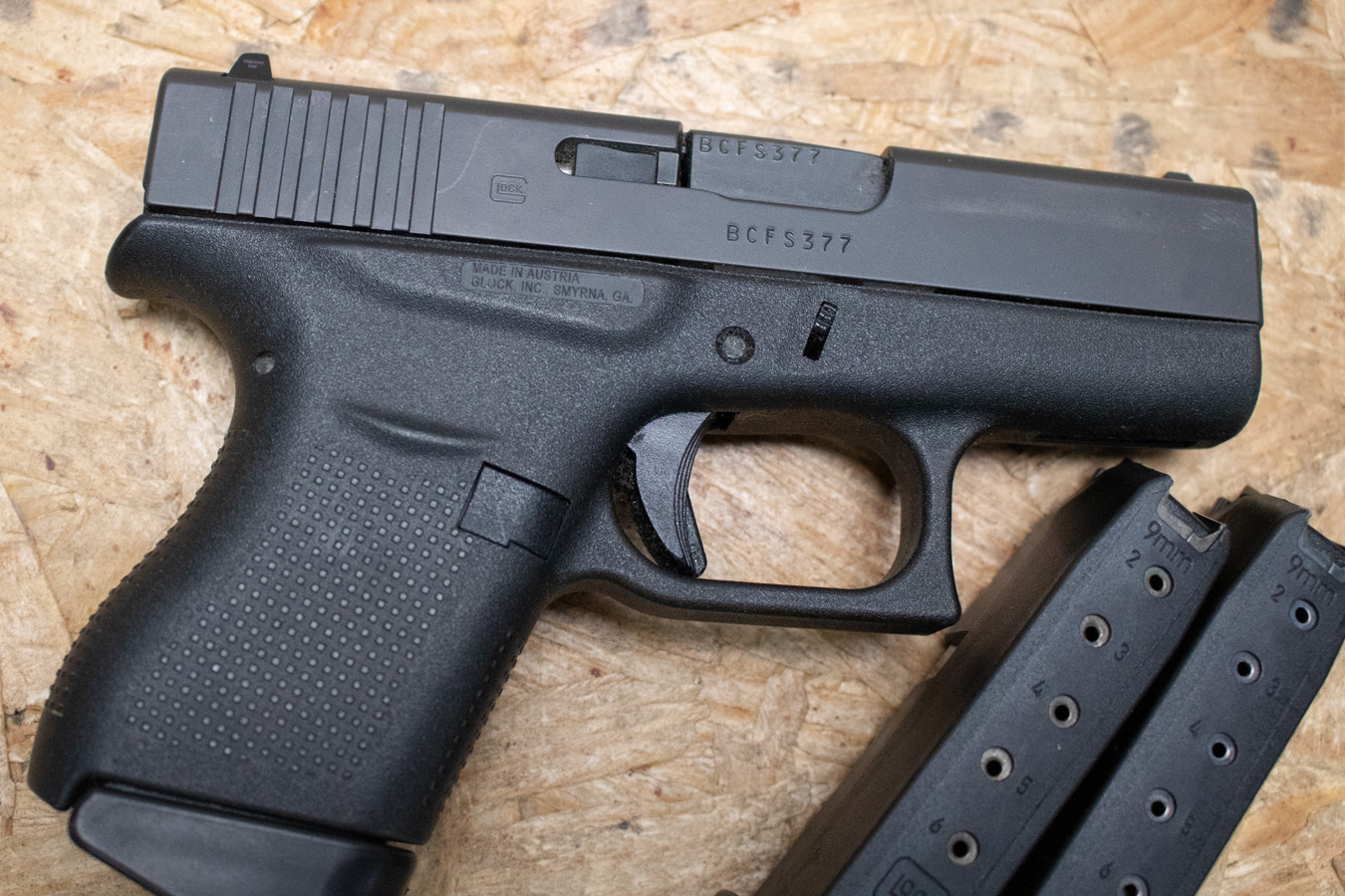 GLOCK 43 9mm Police Trade-In Pistol with Three Magazines