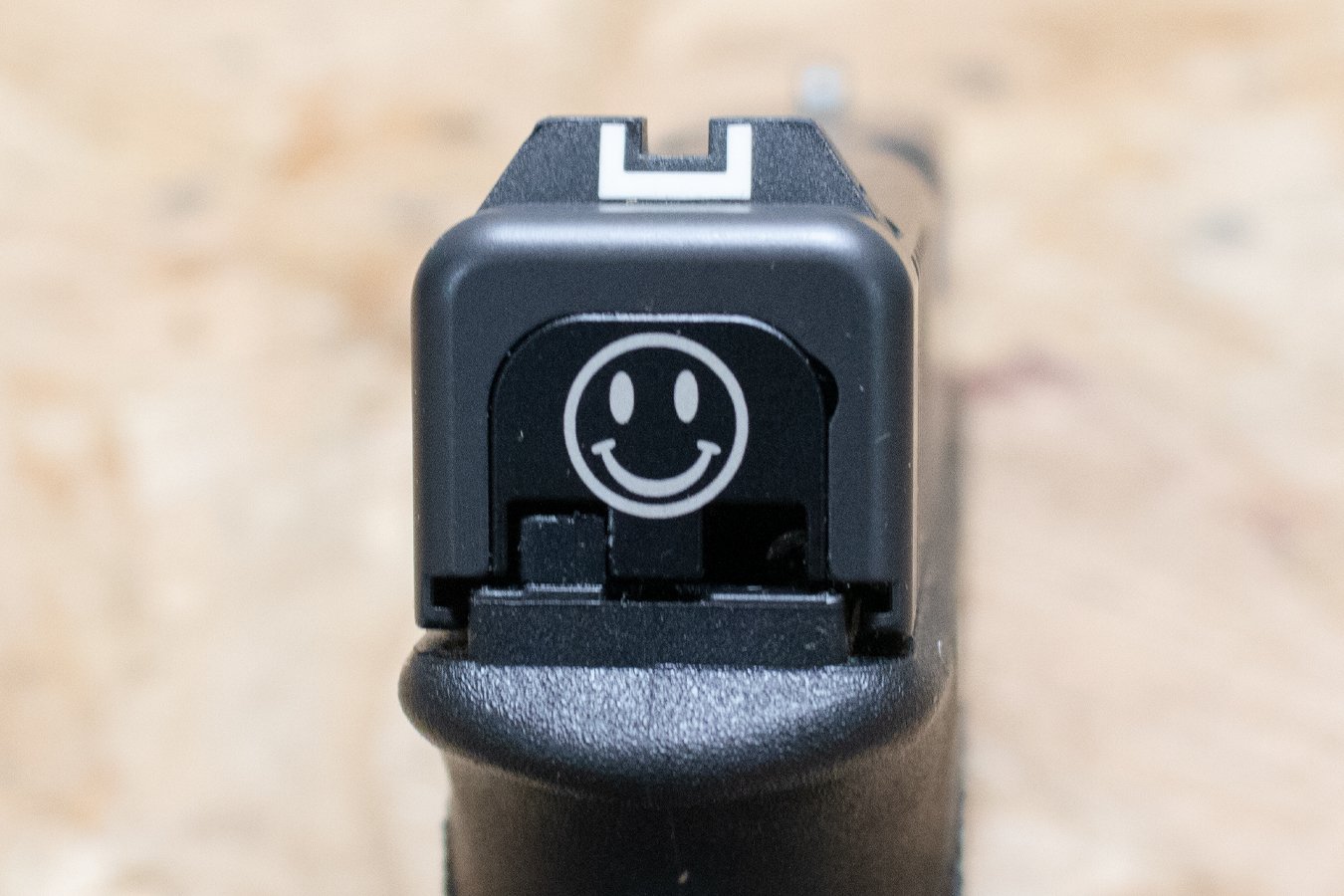 GLOCK 19 9mm Police Trade-In Pistol with Enhanced Grips, Slide Graphic