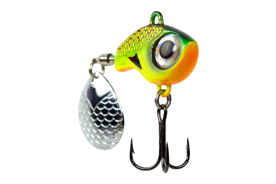 Lunkerhunt Big Eye 1/4 Oz Tail Spin Firetiger Glow