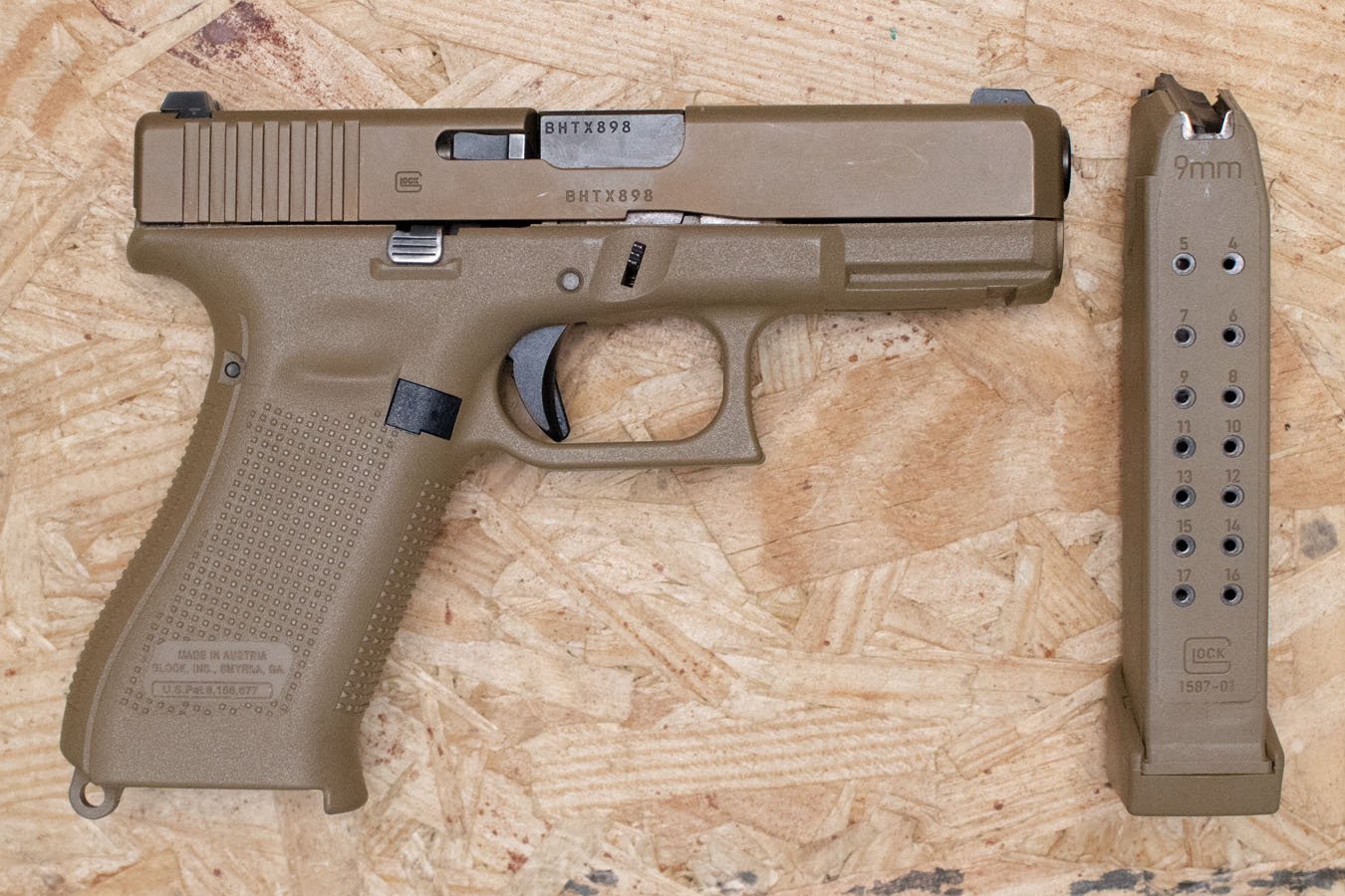 GLOCK 19X 9mm Police Trade-In Pistol with Tan Finish