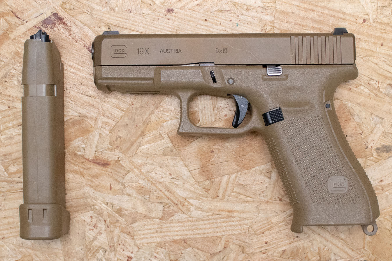 GLOCK 19X 9mm Police Trade-In Pistol with Tan Finish