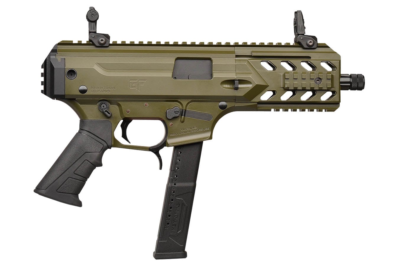 Gforce Arms BLADE6 9mm Semi-Auto Pistol with OD Green Finish