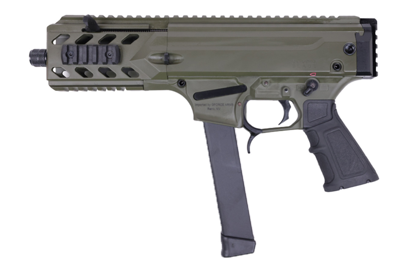 Gforce Arms BLADE6 9mm Semi-Auto Pistol with OD Green Finish