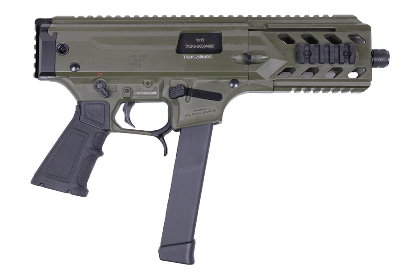 Gforce Arms BLADE6 9mm Semi-Auto Pistol with OD Green Finish