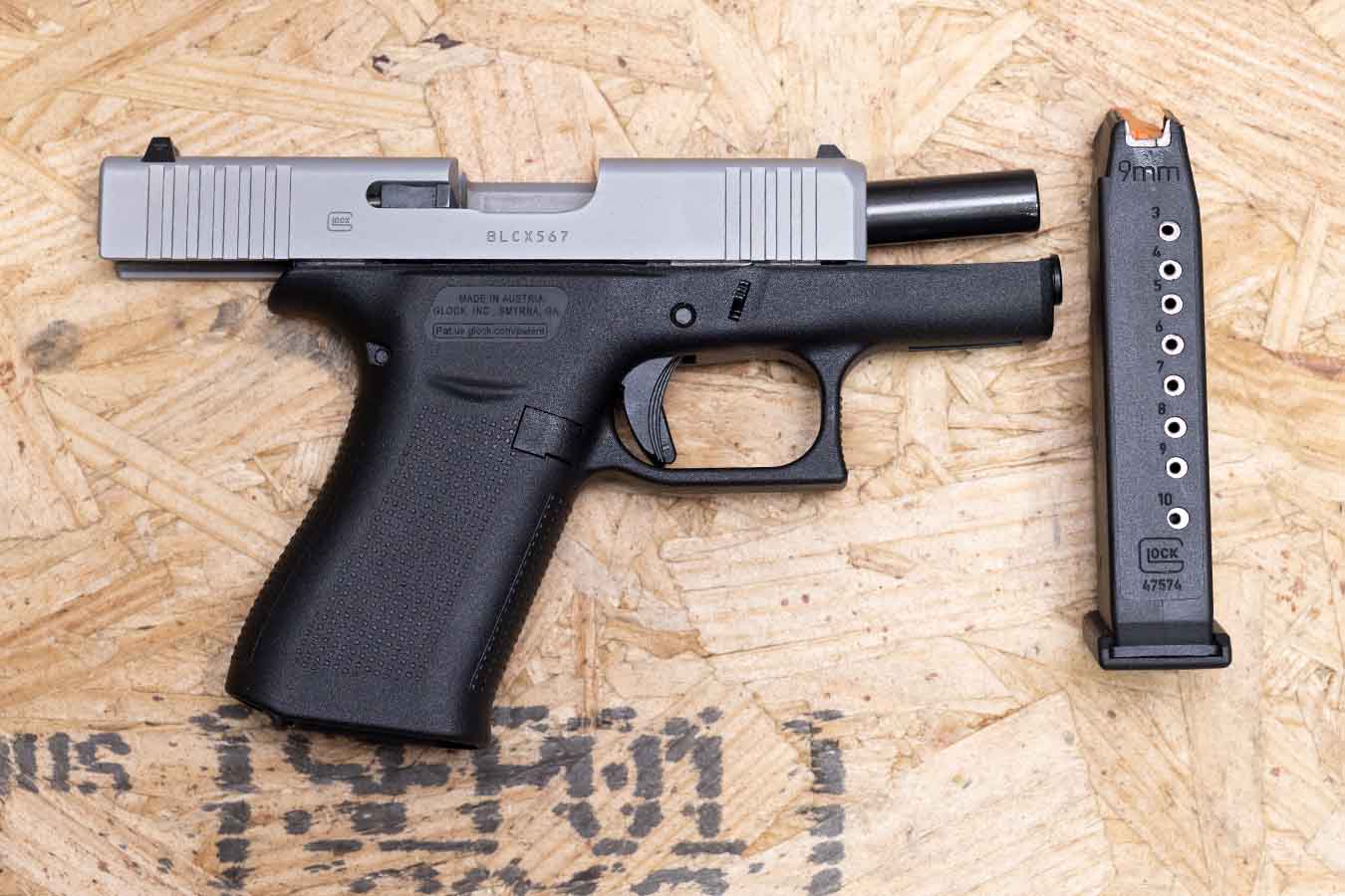 GLOCK 43X 9mm Police Trade-In Pistol with Two-Tone Finish