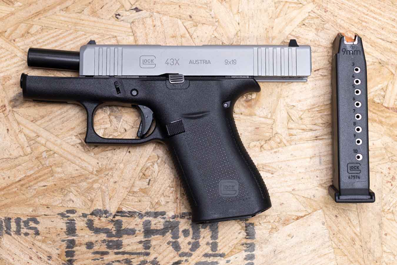 GLOCK 43X 9mm Police Trade-In Pistol with Two-Tone Finish