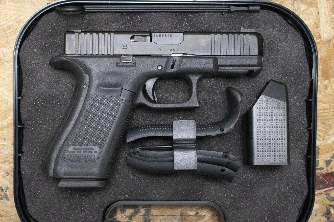 GLOCK 45 9mm Police Trade-In Pistol with AmeriGlo Sights, Backstraps, and Case