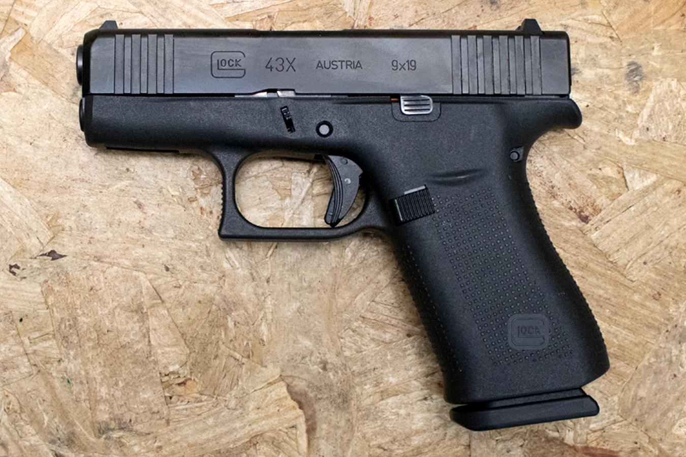 GLOCK 43X 9mm Police Trade-In Pistol with Front/Rear Slide Serrations