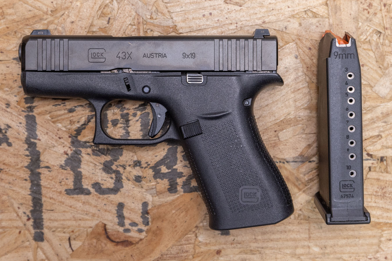 GLOCK 43X 9mm Police Trade-In Pistol with 10-Round Mag