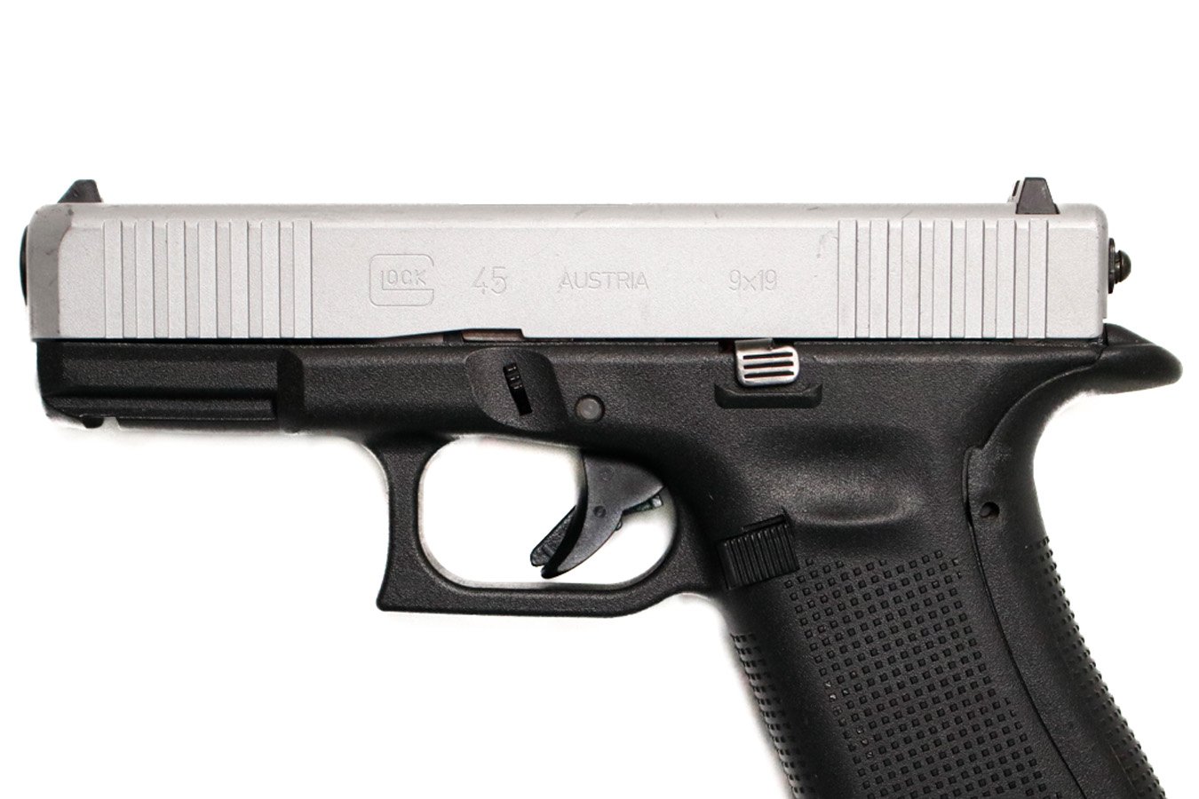 GLOCK 45 9mm Police Trade-In Pistol with Stainless Slide