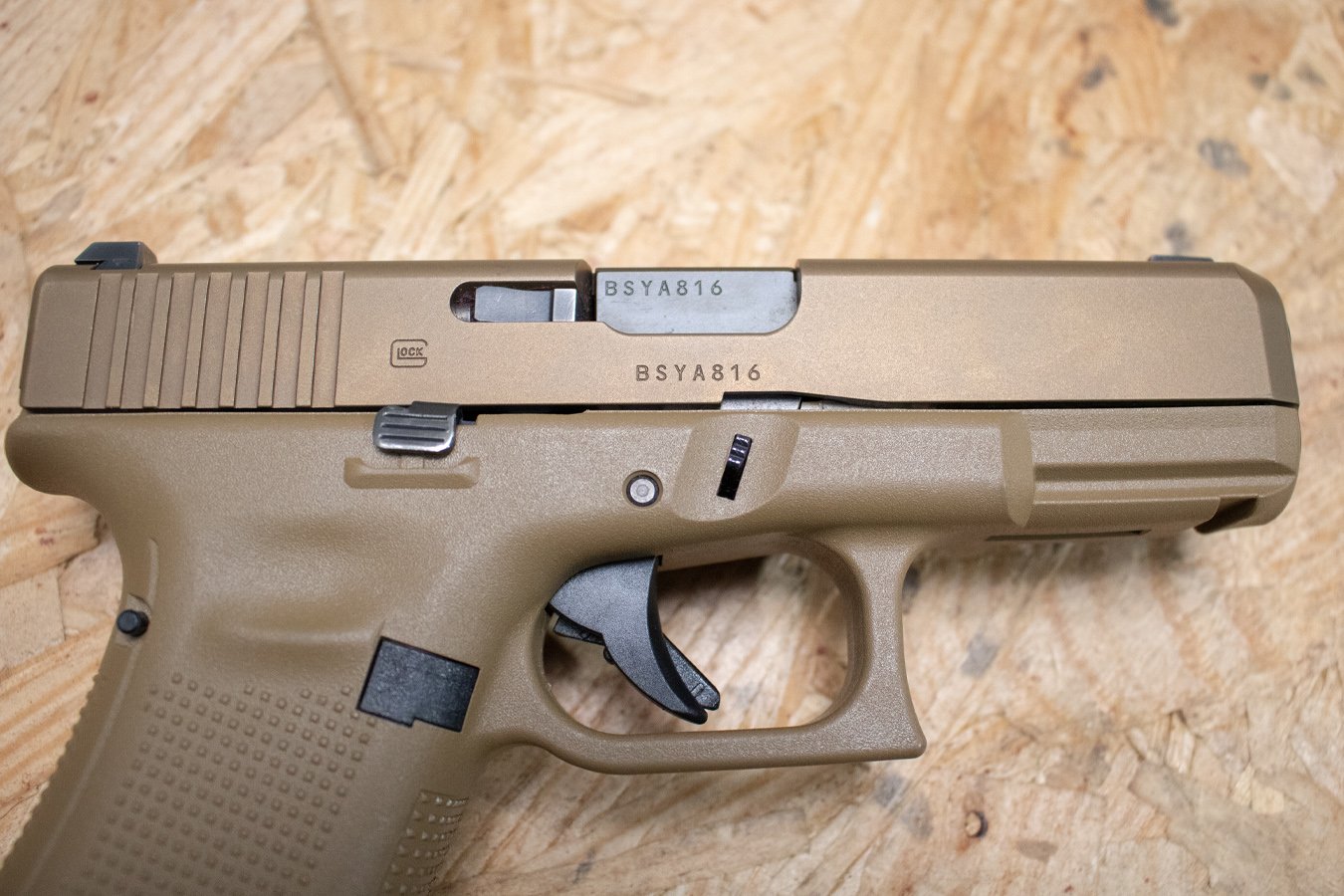 GLOCK 19X 9mm Police Trade-In Pistol with Bronze Slide and FDE Frame