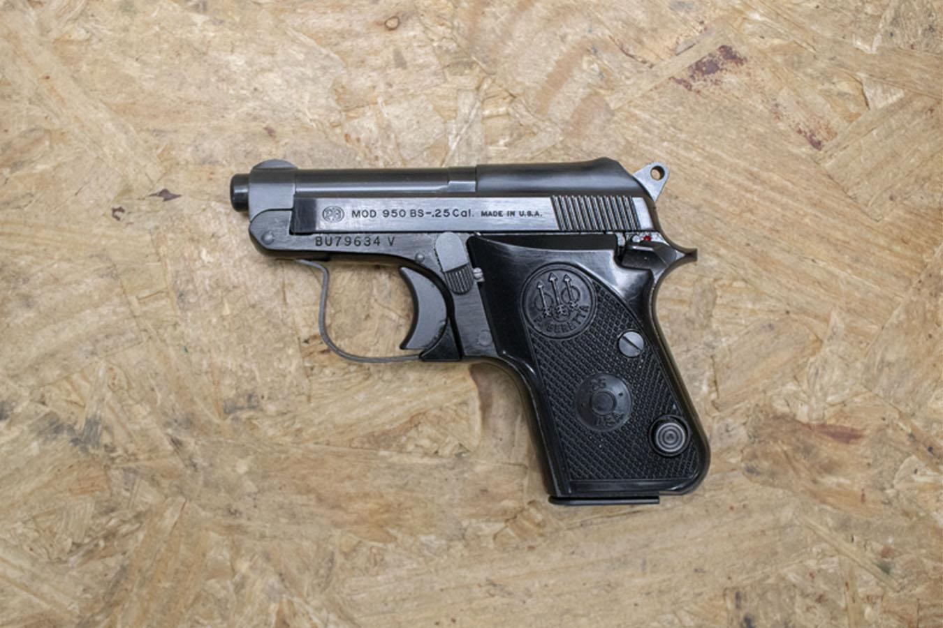 BERETTA 950BS 25ACP Police Trade-in Semi-Automatic Pistol w/ Tip Up Barrel