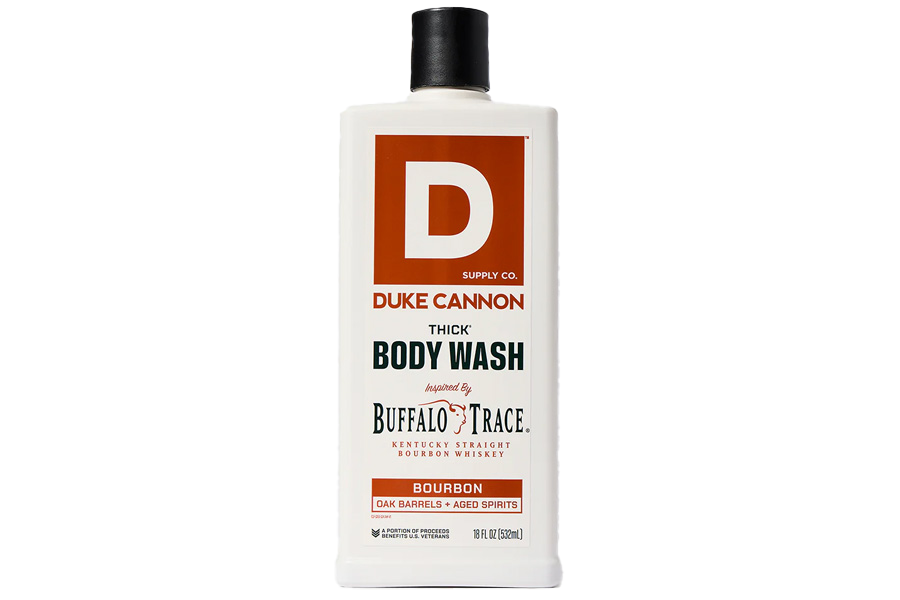 Duke Cannon Thick Bourbon Body Wash, Oak Barrels and Aged Spirits