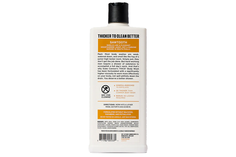 Duke Cannon Thick Sawtooth Body Wash, Alpine Air and Cedarwood
