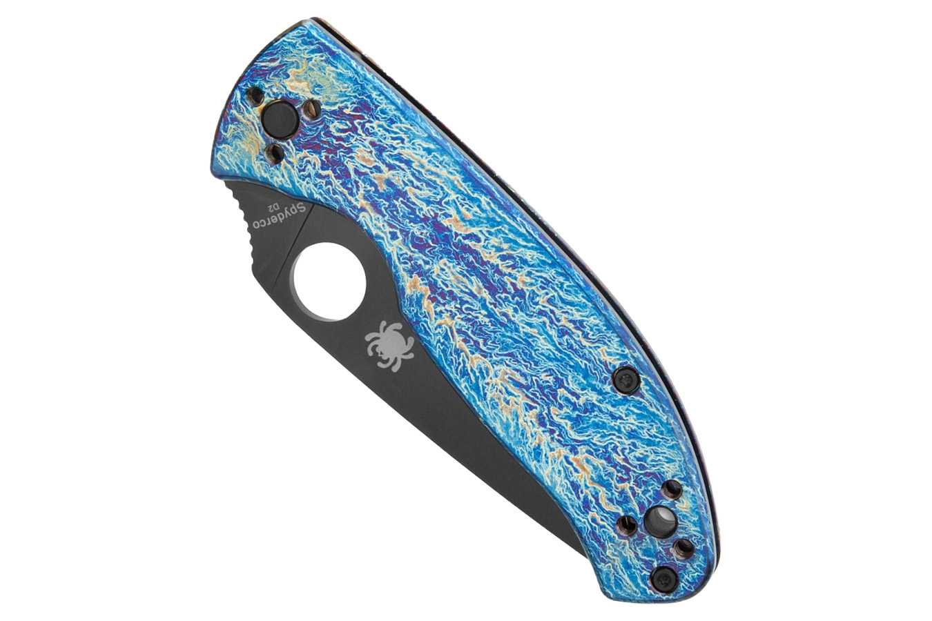 Spyderco Tenacious R.I.L. Folding Pocket Knife - Black/Blue