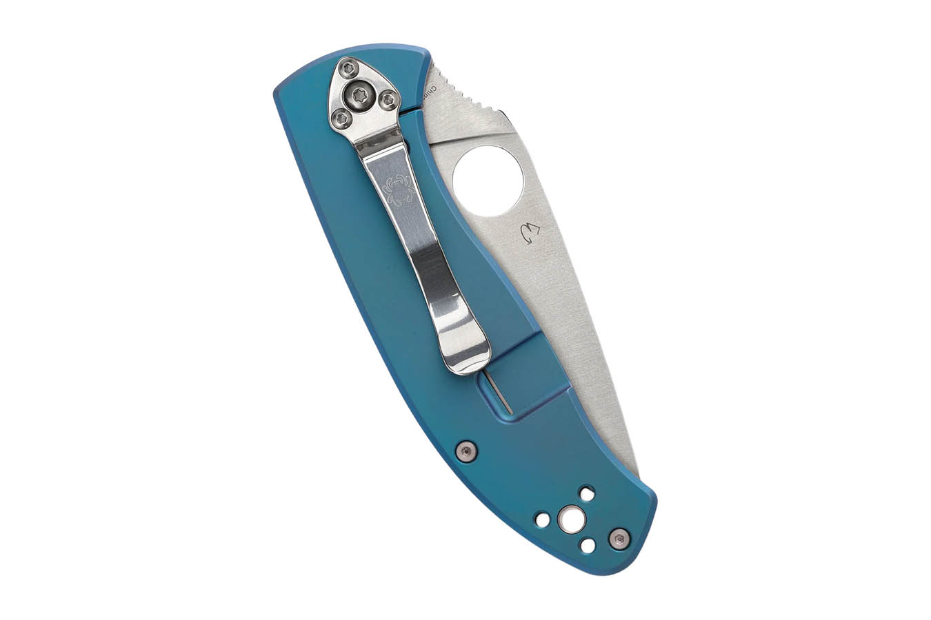 Spyderco Tenacious R.I.L. Blue Titanium Folding Knife