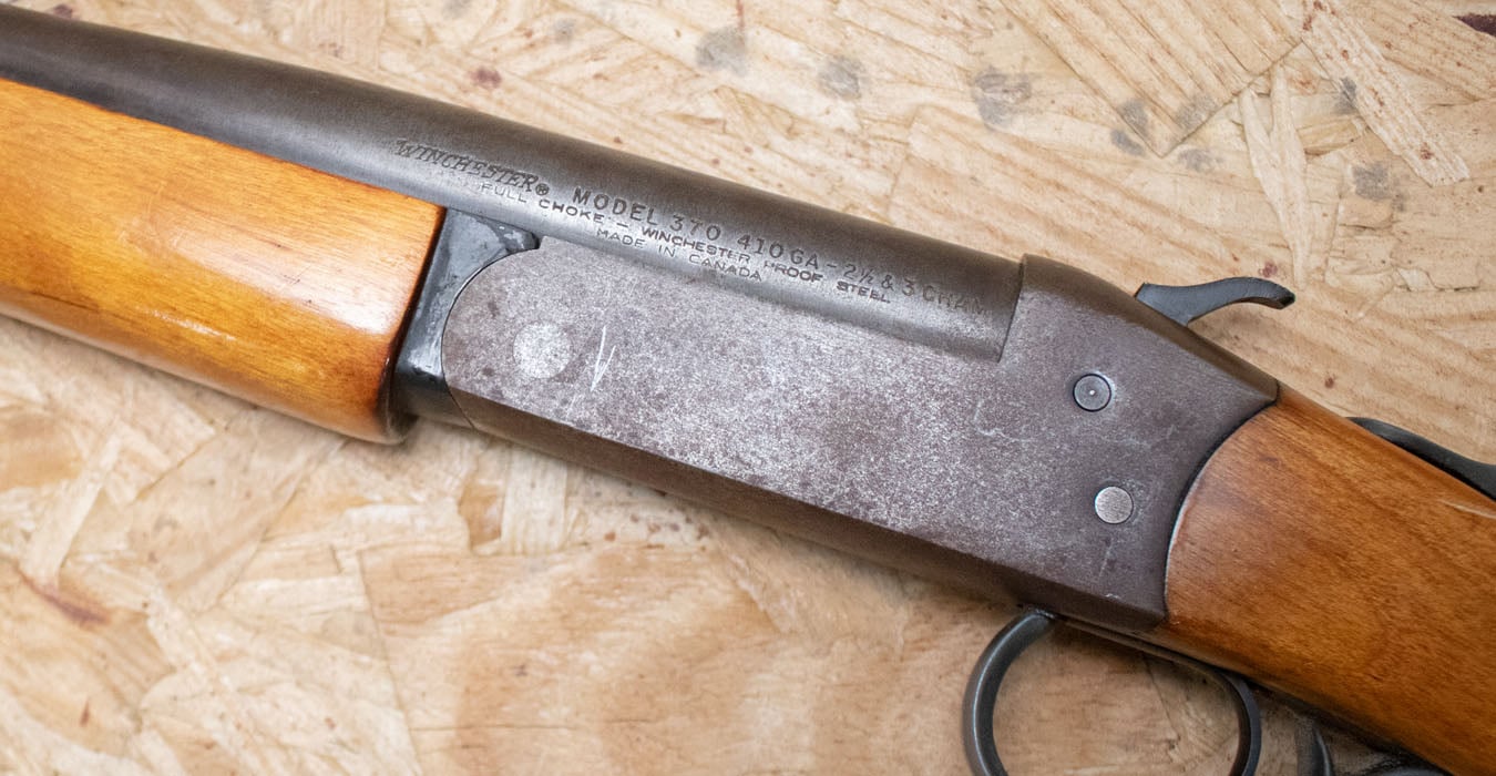 WINCHESTER FIREARMS 370 410 Gauge Police Trade-In Shotgun Break Open