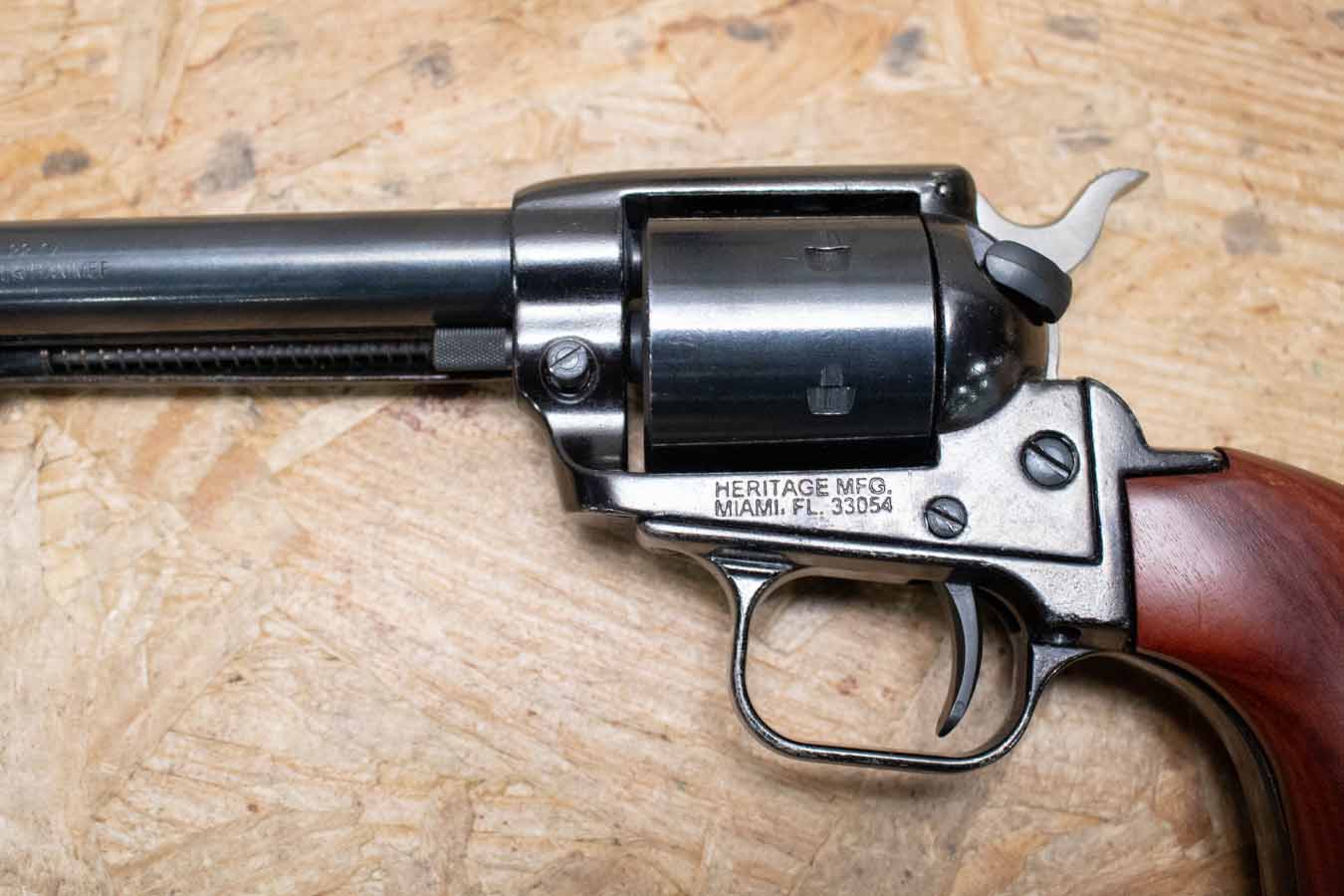 HERITAGE Rough Rider 22LR Single-Action Police Trade-In Revolver with Wood Grips