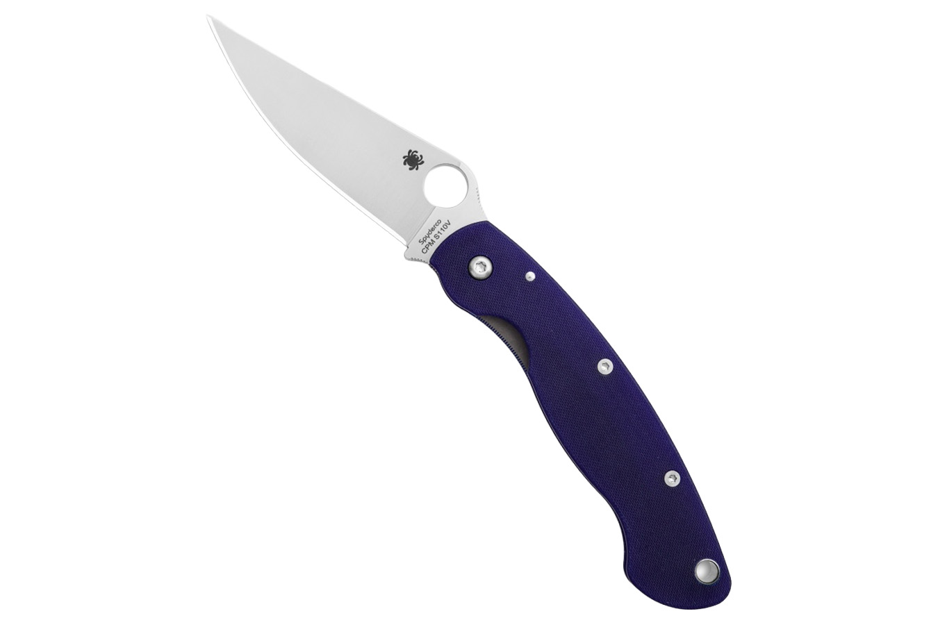 SPYDERCO Military Folding Pocket Knife - Dark Blue